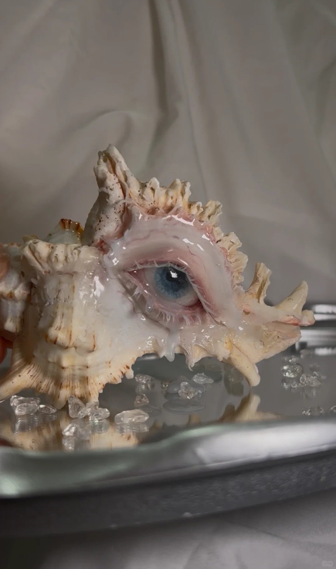 Teardrops Like Pearl - Dark Fantasy Handmade Conch - Awhisker