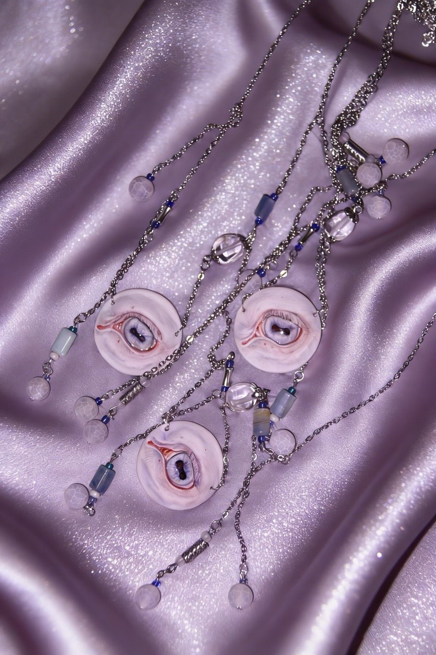 The Unblinking Gaze – Handmade Lamb Eye Necklace - Awhisker