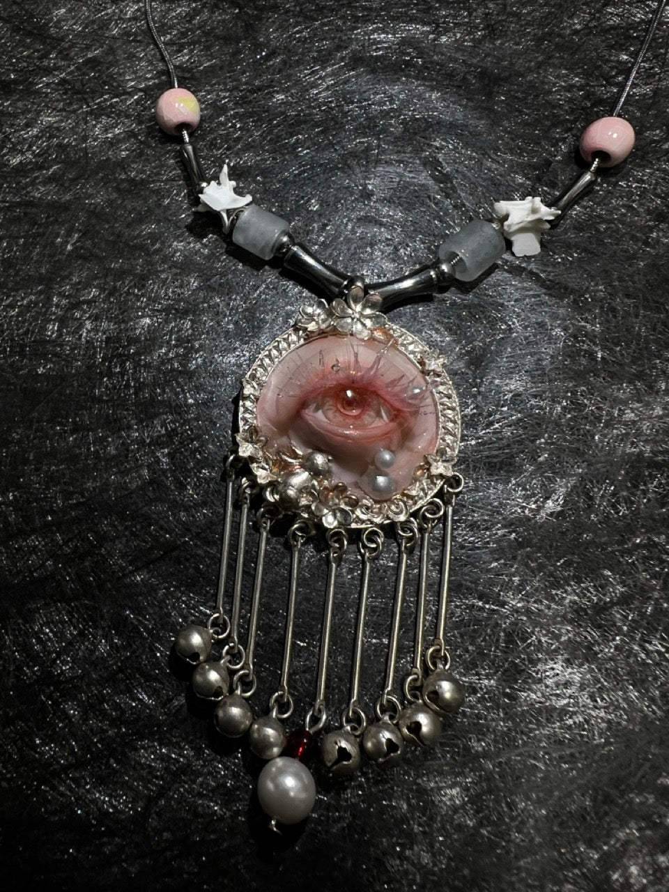 The Gazing Eye | Handmade Sterling Silver Weirdcore Aesthetic Necklace - Awhisker