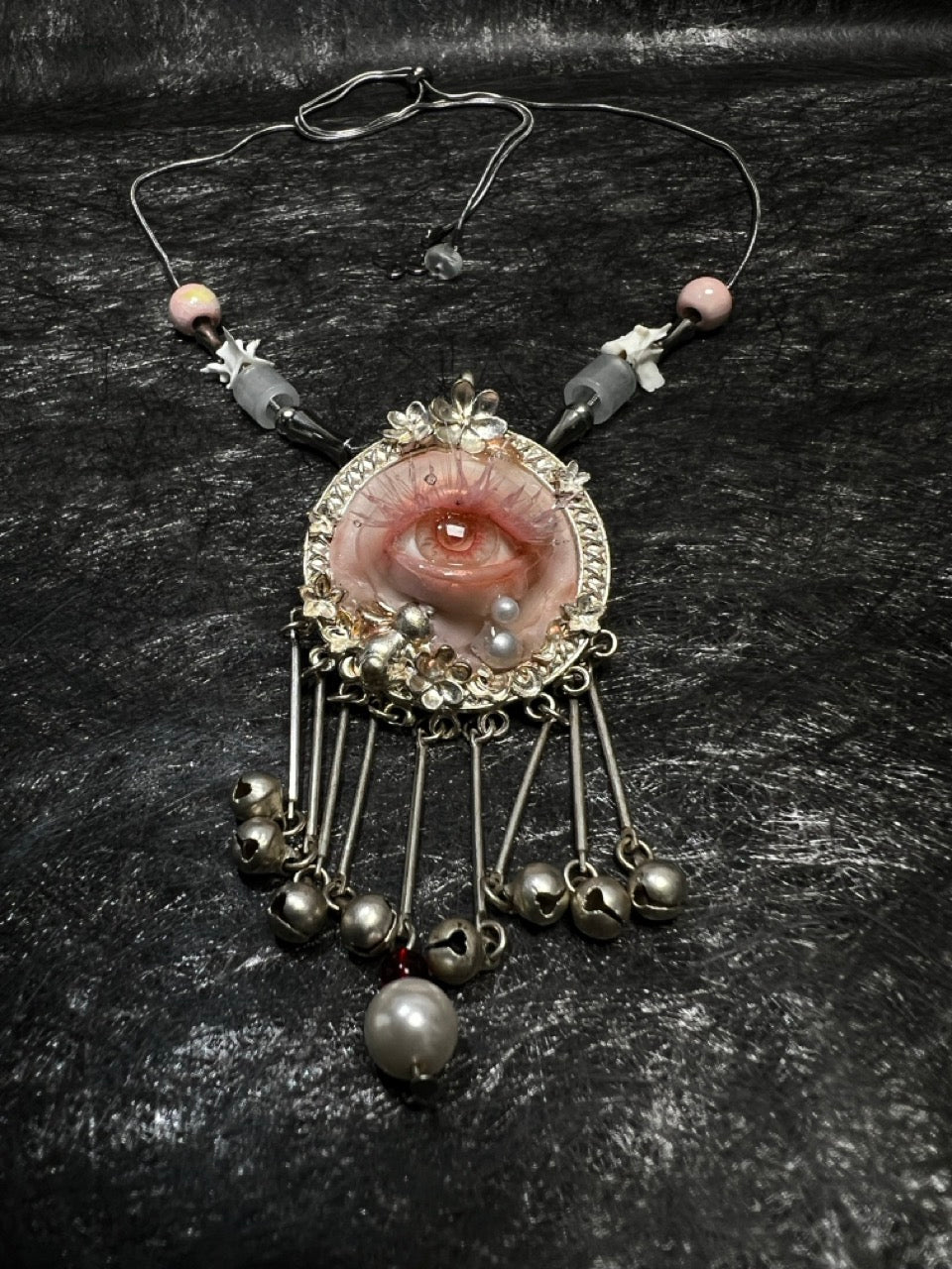 The Gazing Eye | Handmade Sterling Silver Weirdcore Aesthetic Necklace - Awhisker