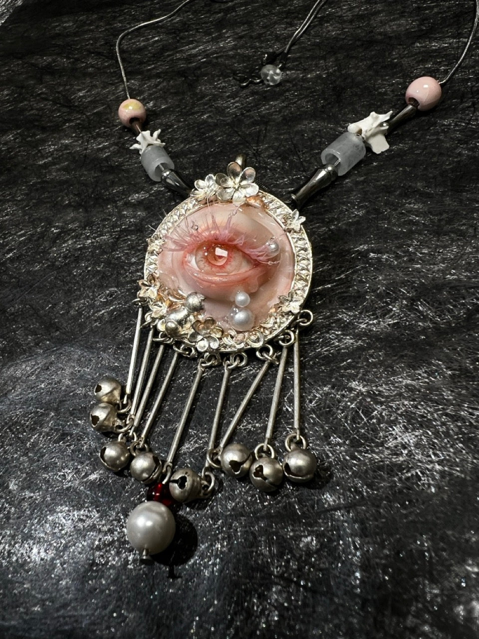 The Gazing Eye | Handmade Sterling Silver Weirdcore Aesthetic Necklace - Awhisker