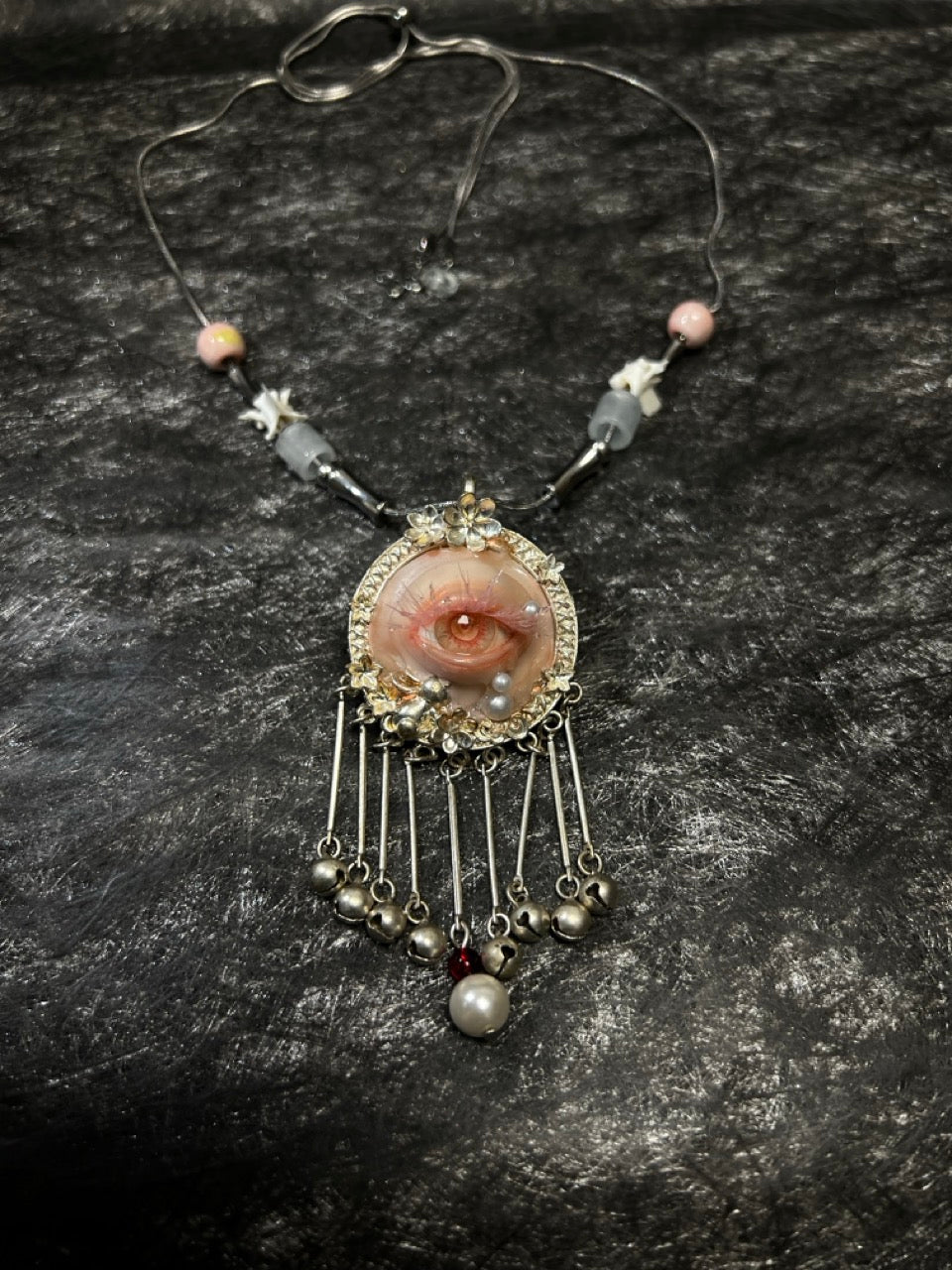 The Gazing Eye | Handmade Sterling Silver Weirdcore Aesthetic Necklace - Awhisker