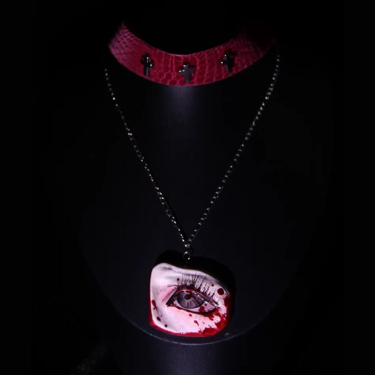 Salome - Ceramic Velvet Necklace Handmade - Awhisker