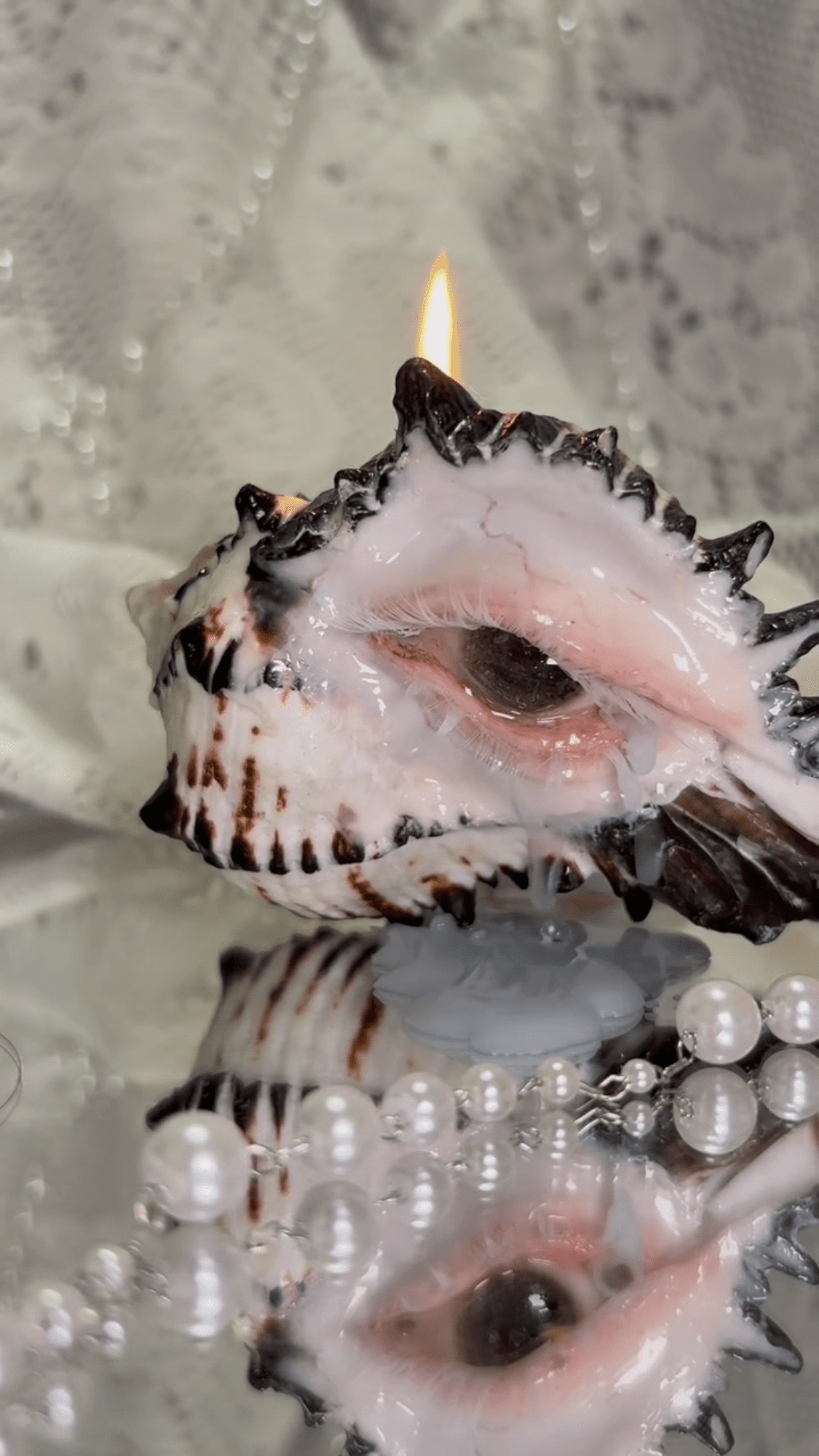 The Weeping Conch – Handmade Dark Art Candle Holder - Awhisker