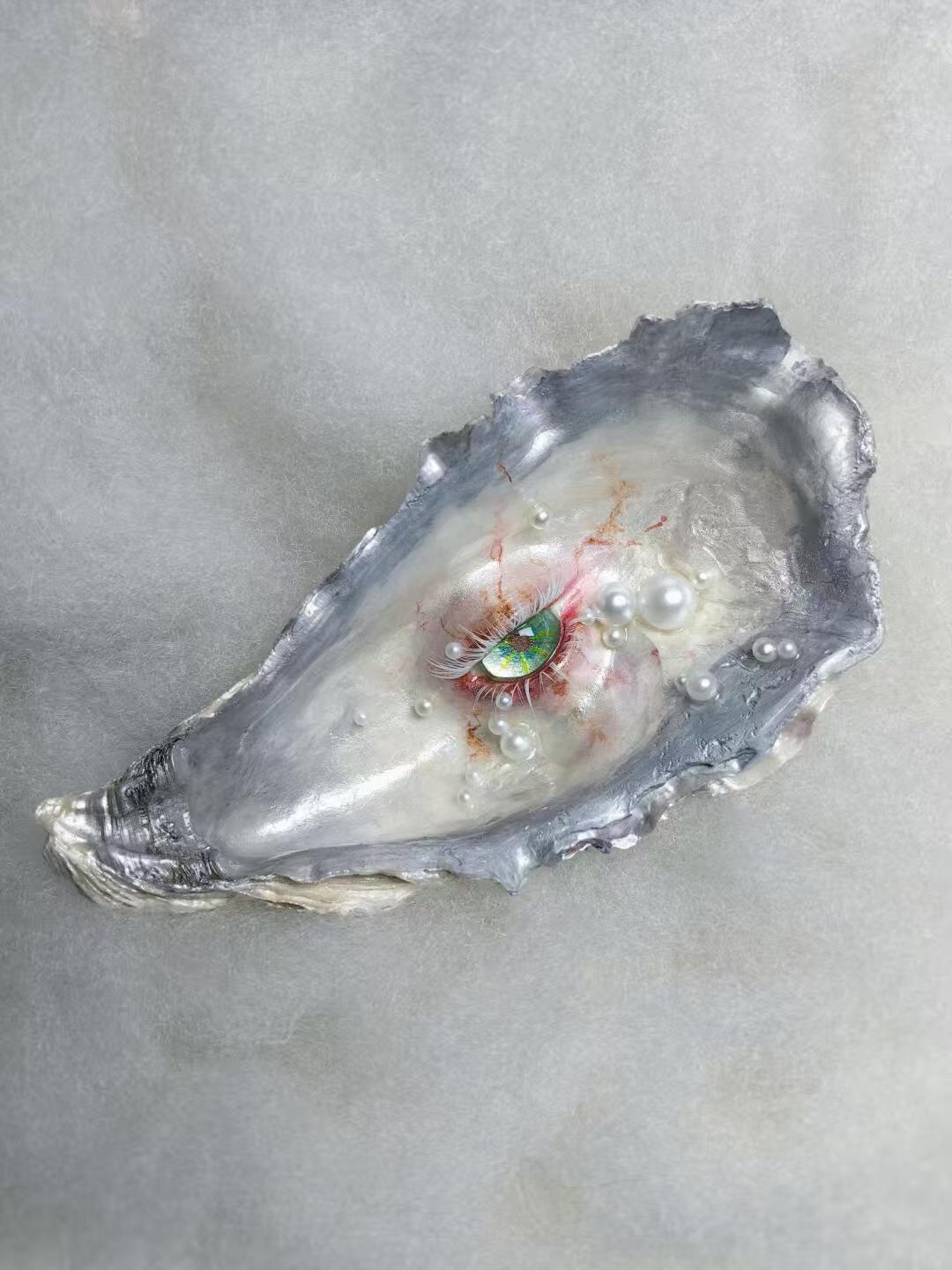 Oyster Shell - Eye of the Tide Handmande Artwork - Awhisker