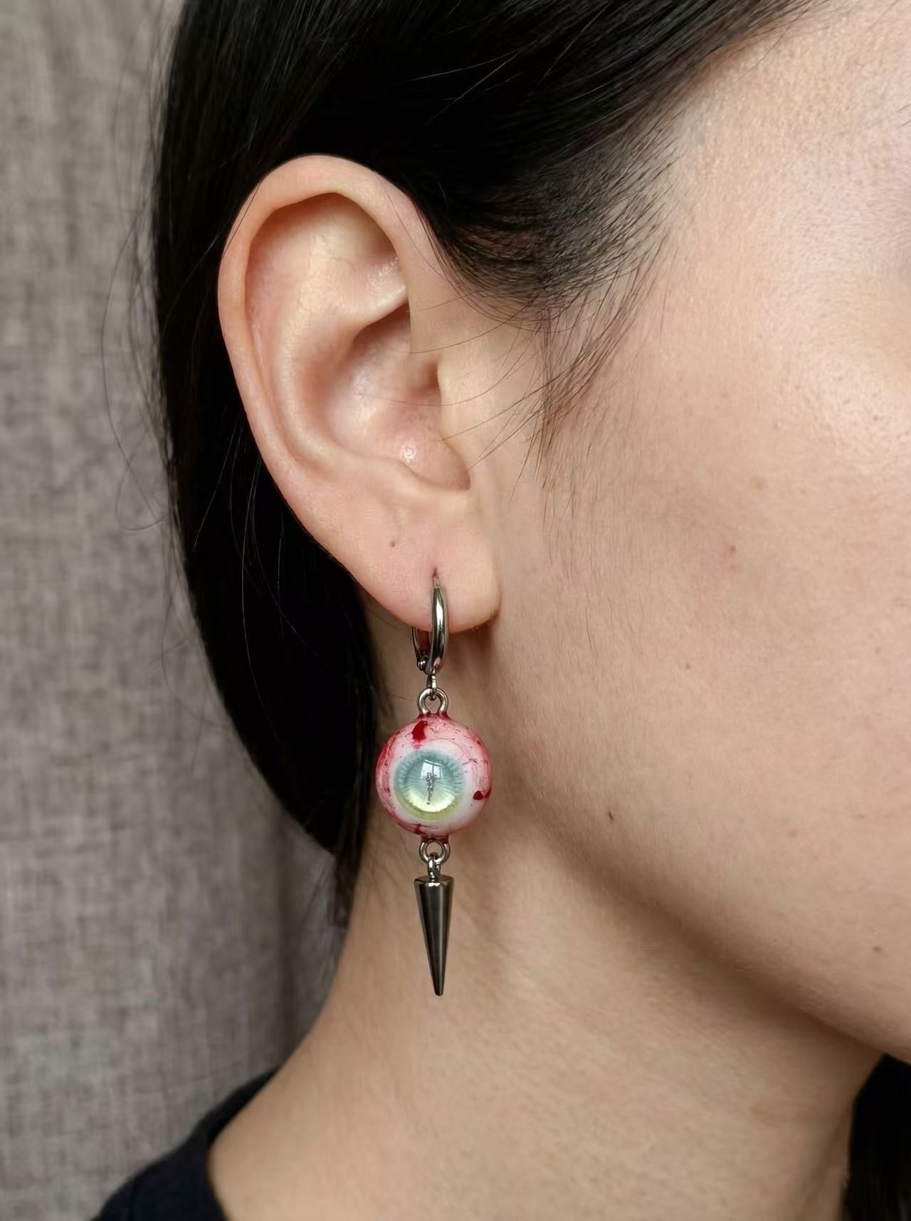 A Lake In My Eyes - Surreal Eye Spike Earrings - Awhisker