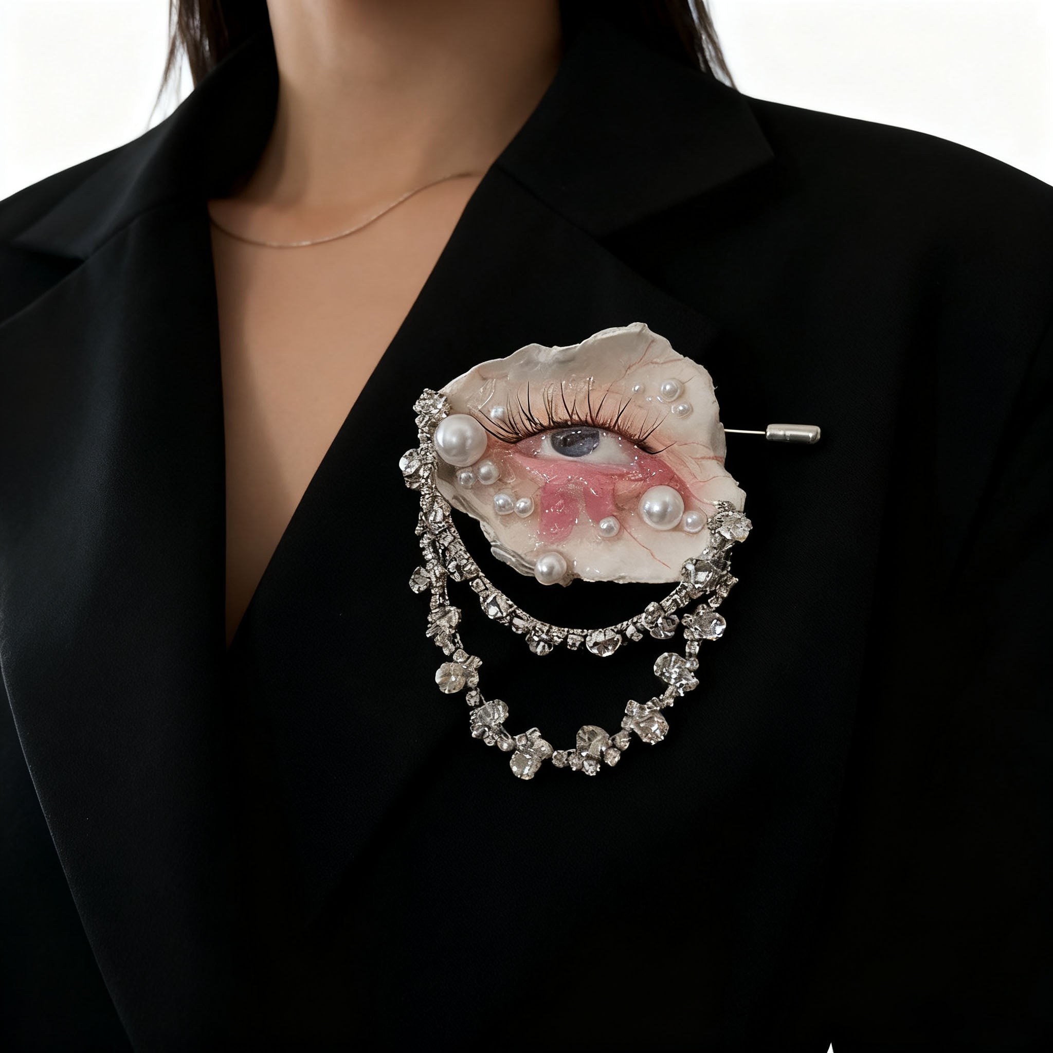 Oyster Eyes - Tears of a Dream, Handmade Badge - Awhisker