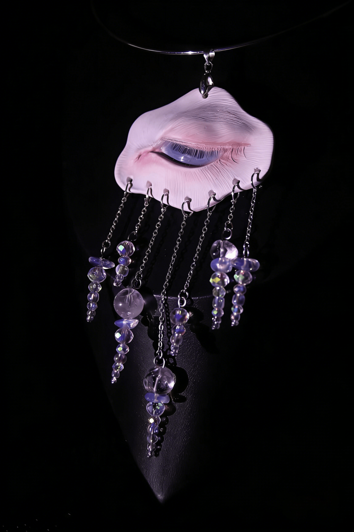 Lucid Dream - Handmade Ceramic Eye Art Necklace - Awhisker