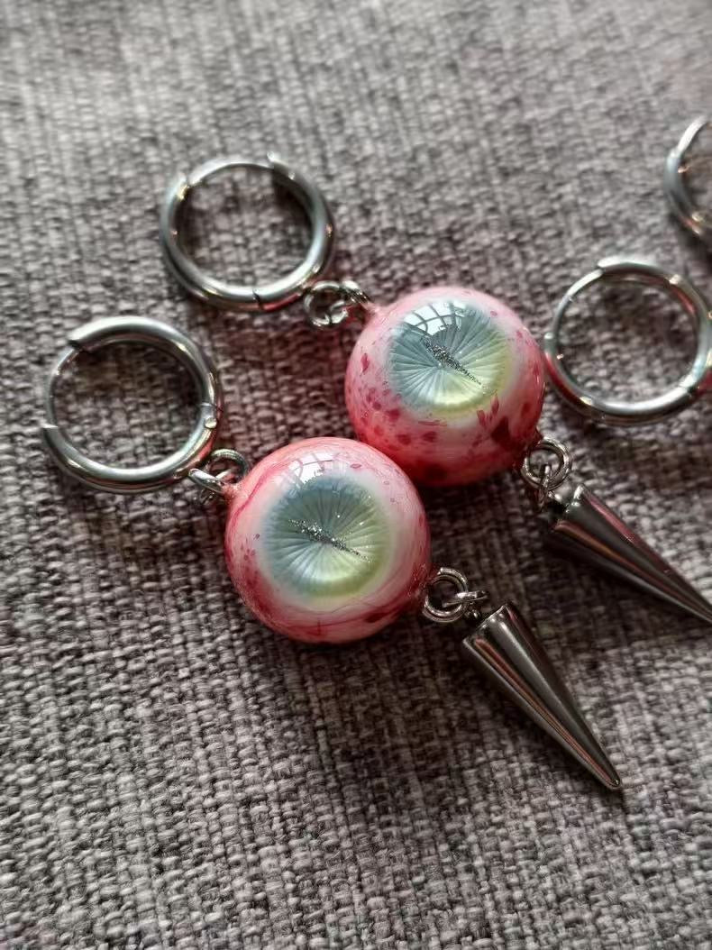 A Lake In My Eyes - Surreal Eye Spike Earrings - Awhisker