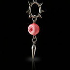 Sweet Like A Peach - Pink Gothic Spiked Eyeball Earrings - Awhisker