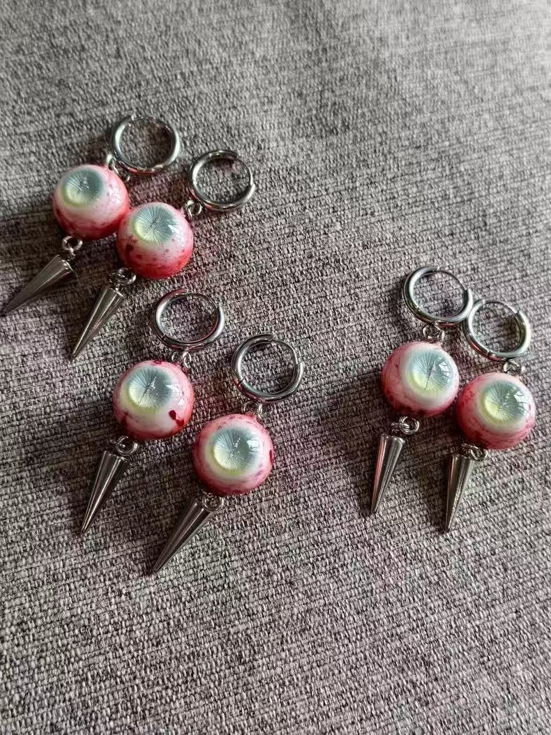 A Lake In My Eyes - Surreal Eye Spike Earrings - Awhisker