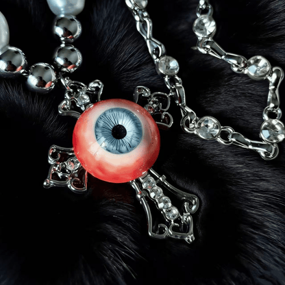 Pray For Dreamers – Handmade Gothic Eyeball Pendant Necklace - Awhisker