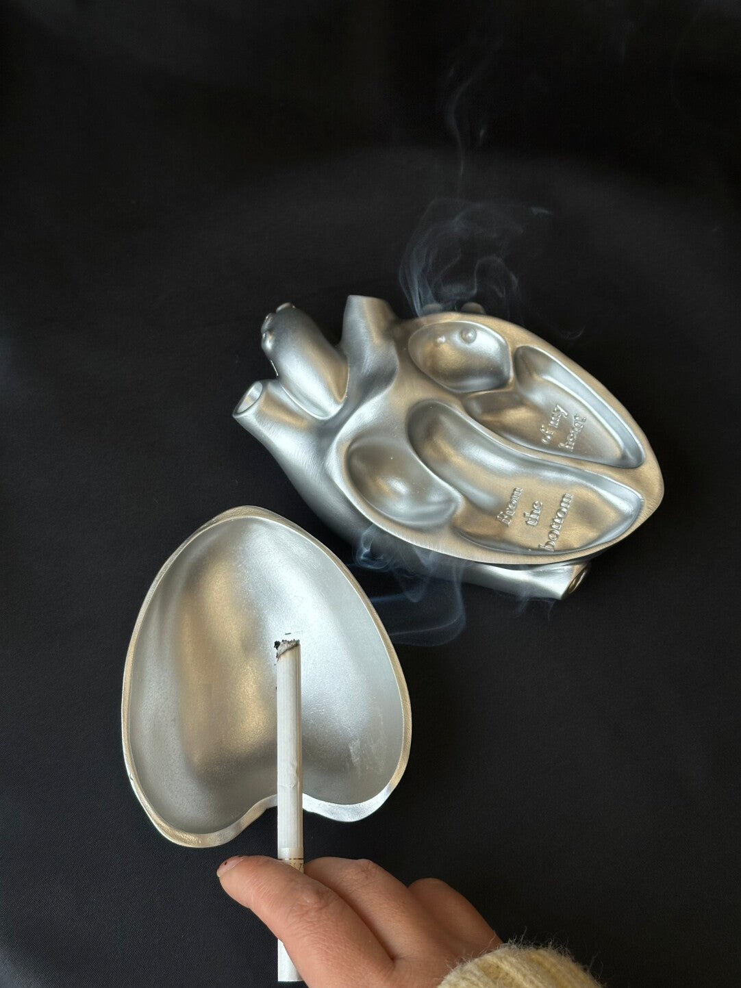 Retro Heart Jewelry Storage Box Ashtray - Awhisker