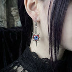 Even My Heart Wears Armor – Gothic Eye Spike Earrings - Awhisker