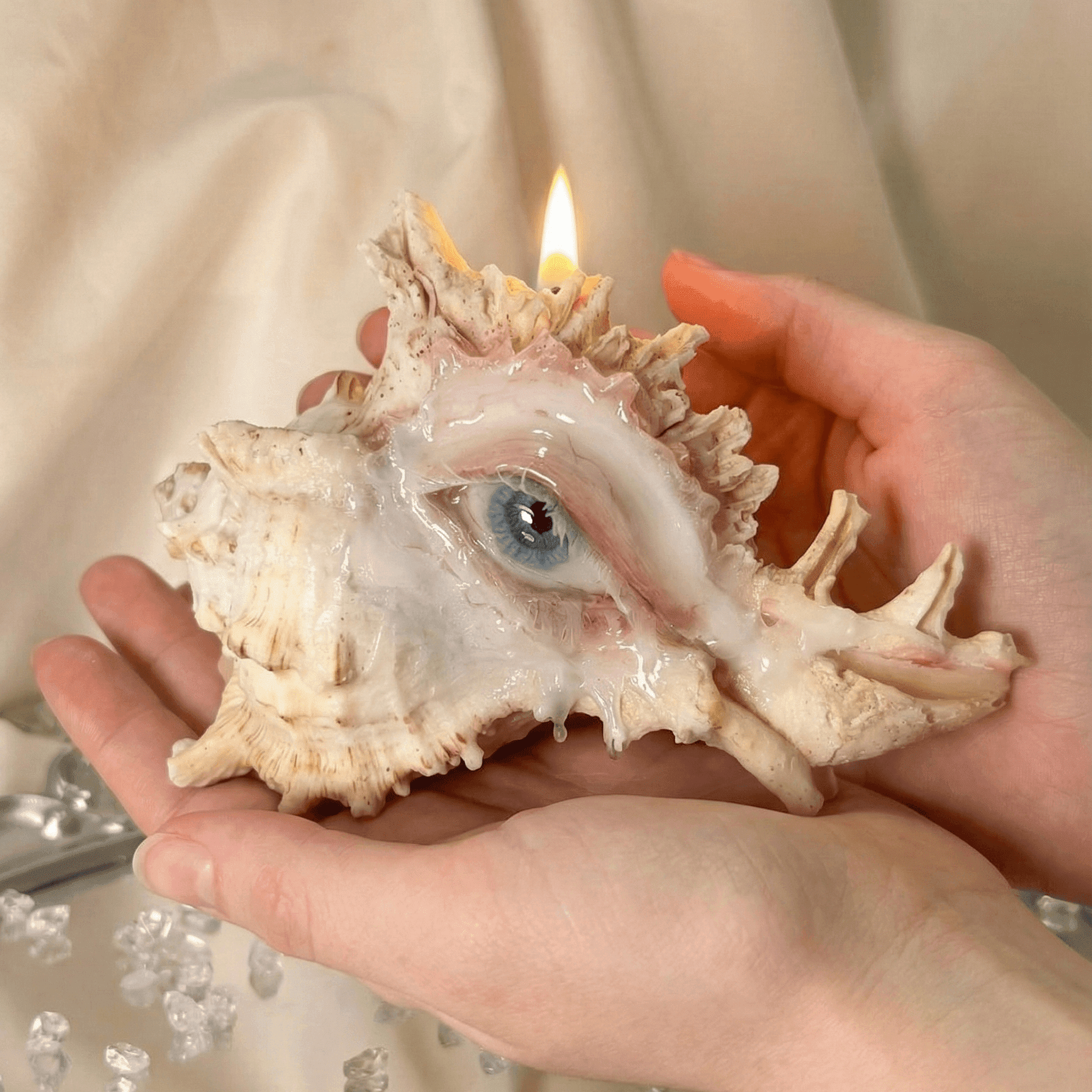 Teardrops Like Pearl - Dark Fantasy Handmade Conch - Awhisker