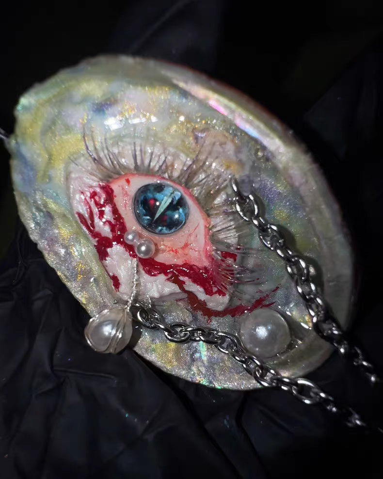 Oops, That's Caught My Lower Eyelid - Handmade Shell Decor Pledge