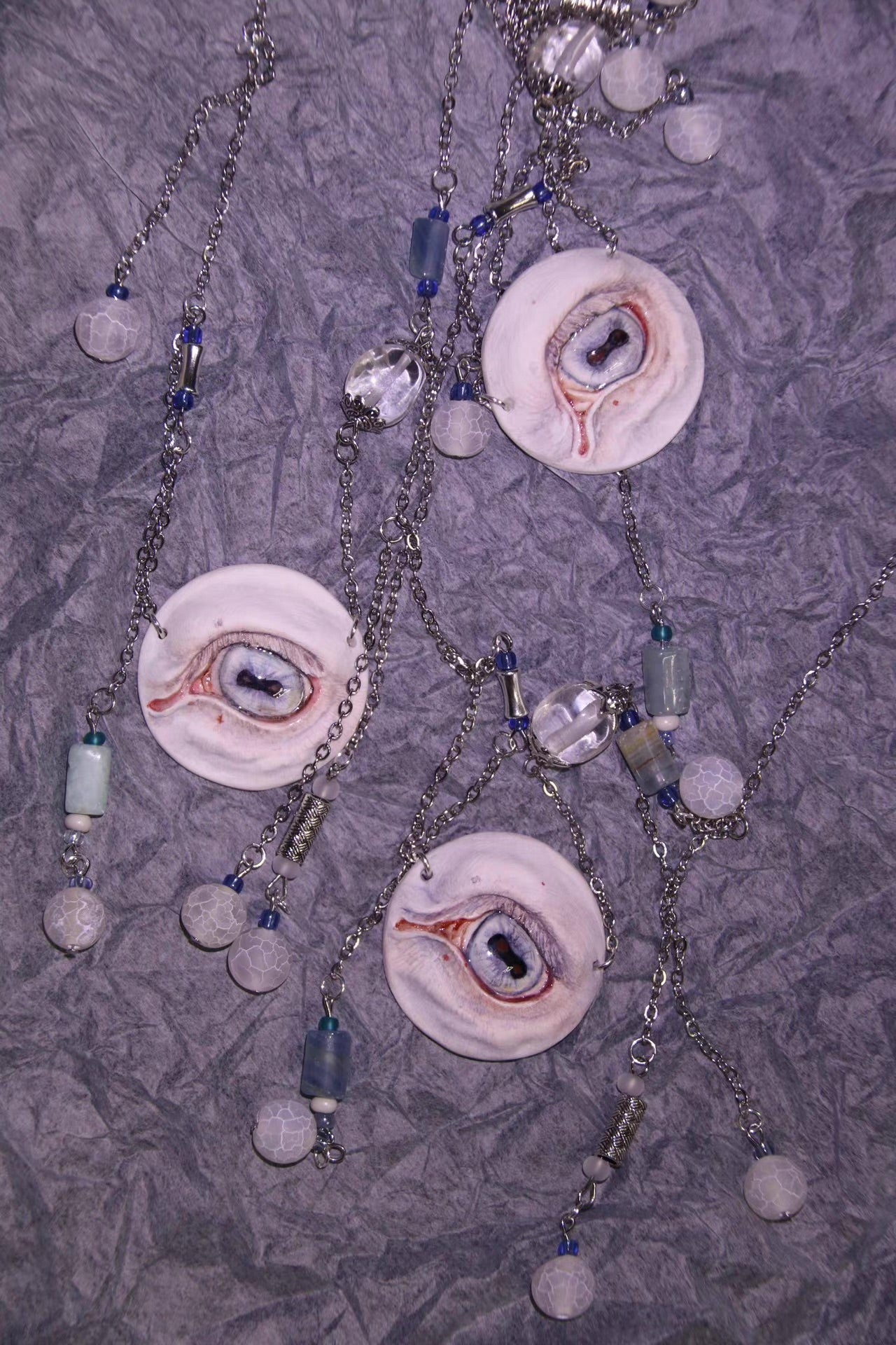 The Unblinking Gaze – Handmade Lamb Eye Necklace - Awhisker