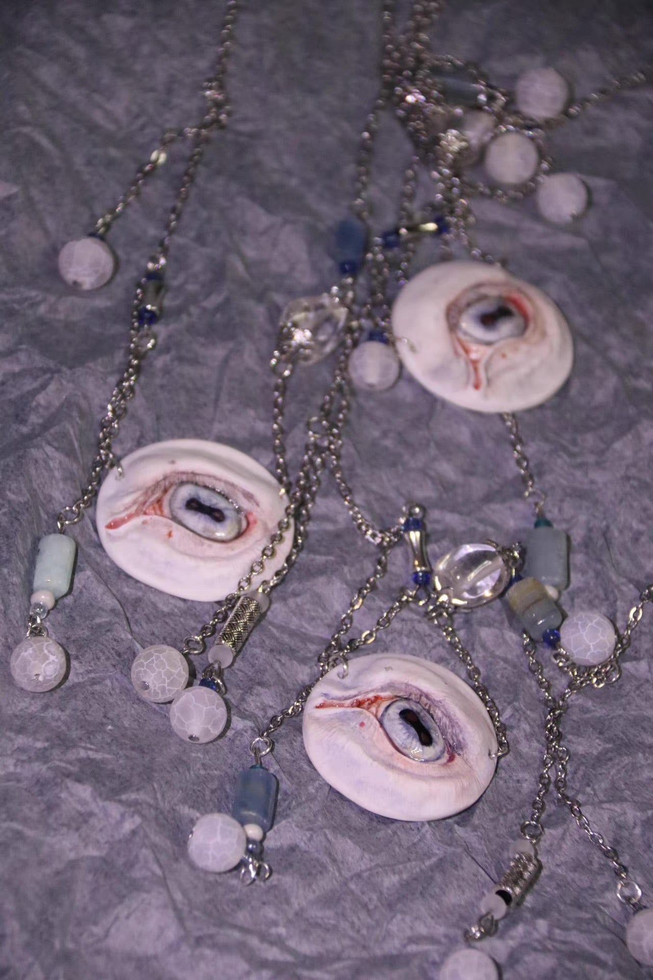 The Unblinking Gaze – Handmade Lamb Eye Necklace - Awhisker