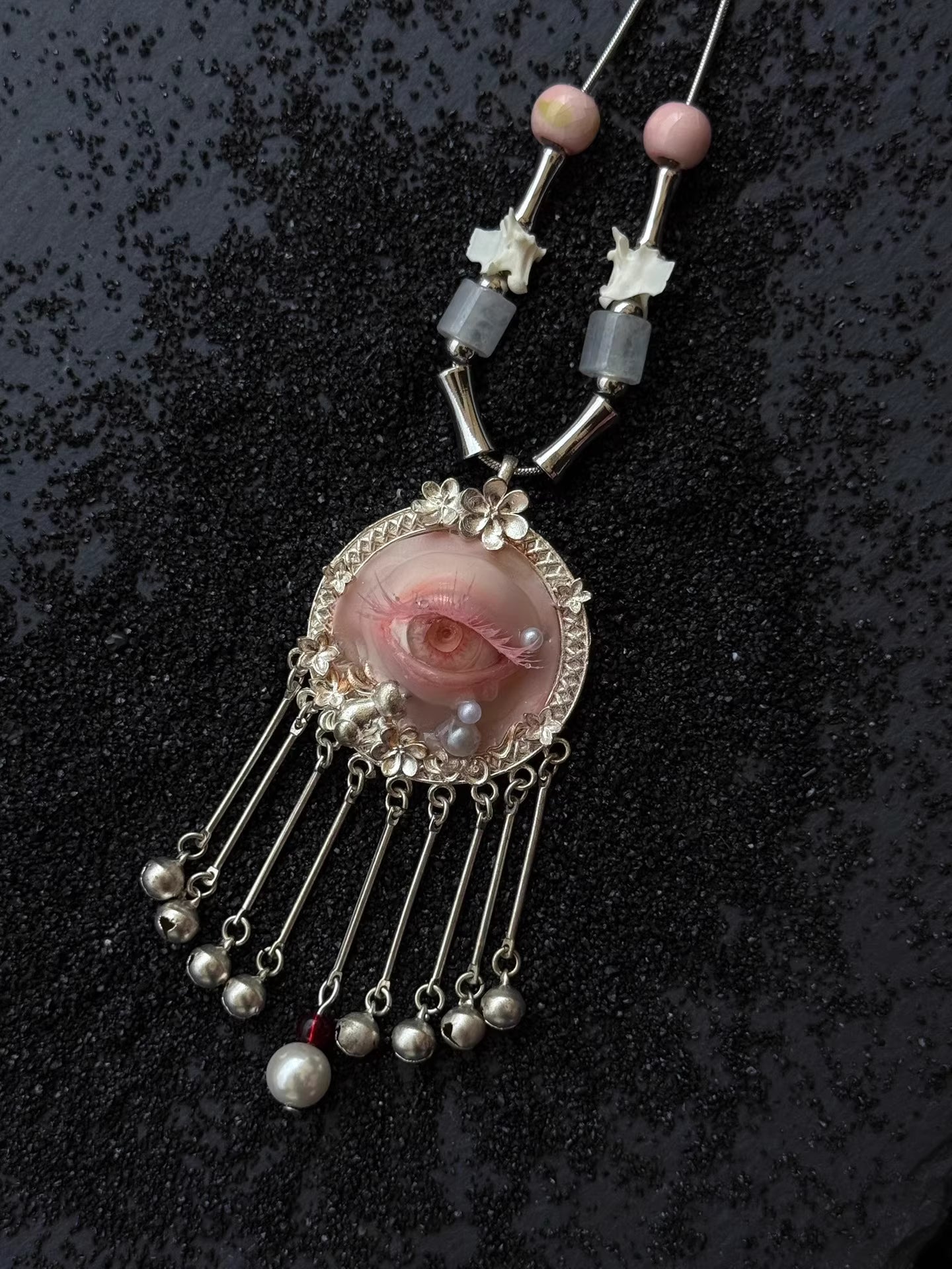 The Gazing Eye | Handmade Sterling Silver Weirdcore Aesthetic Necklace