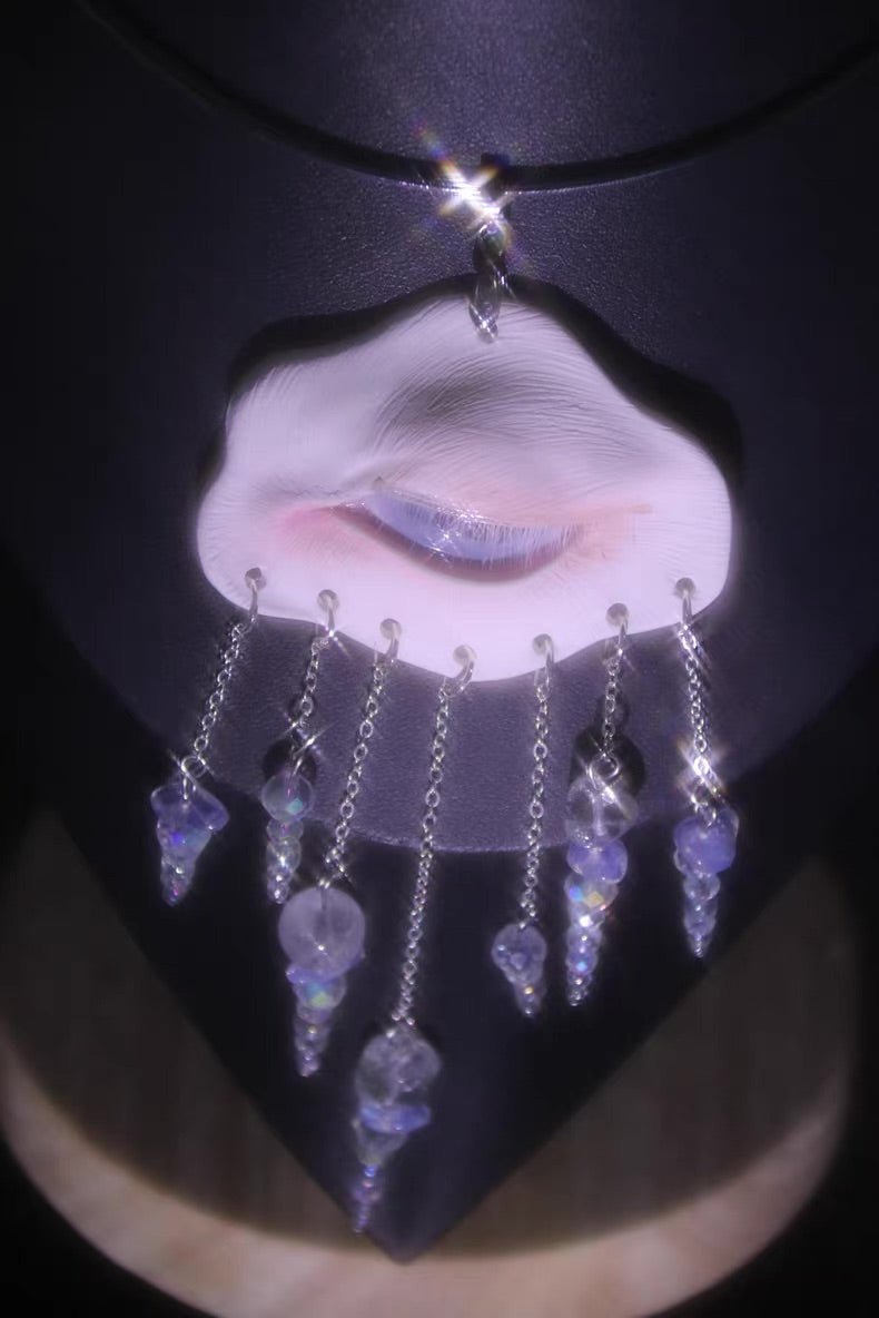 Lucid Dream - Handmade Ceramic Eye Art Necklace - Awhisker