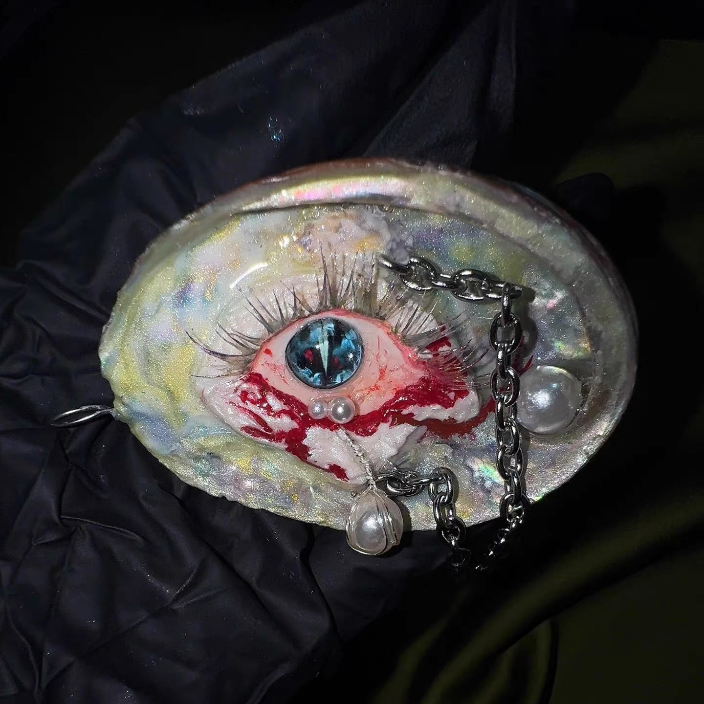 Oops, That's Caught My Lower Eyelid - Handmade Shell Decor Pledge