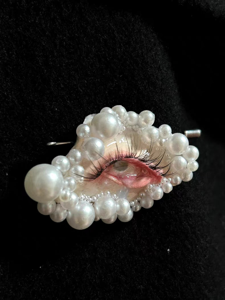 Illusion - Handmade Shell Eye Badge