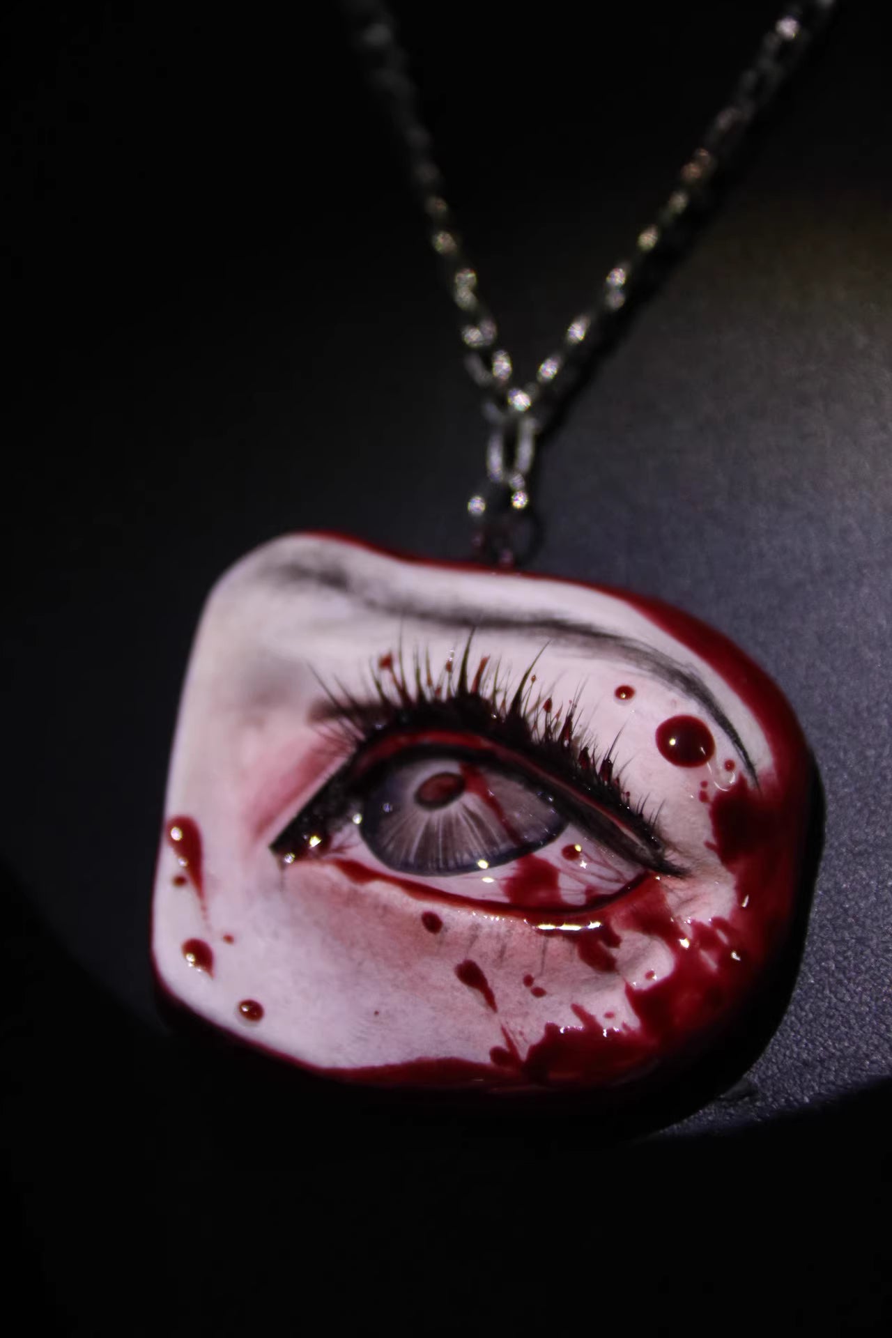 Salome - Ceramic Velvet Necklace Handmade