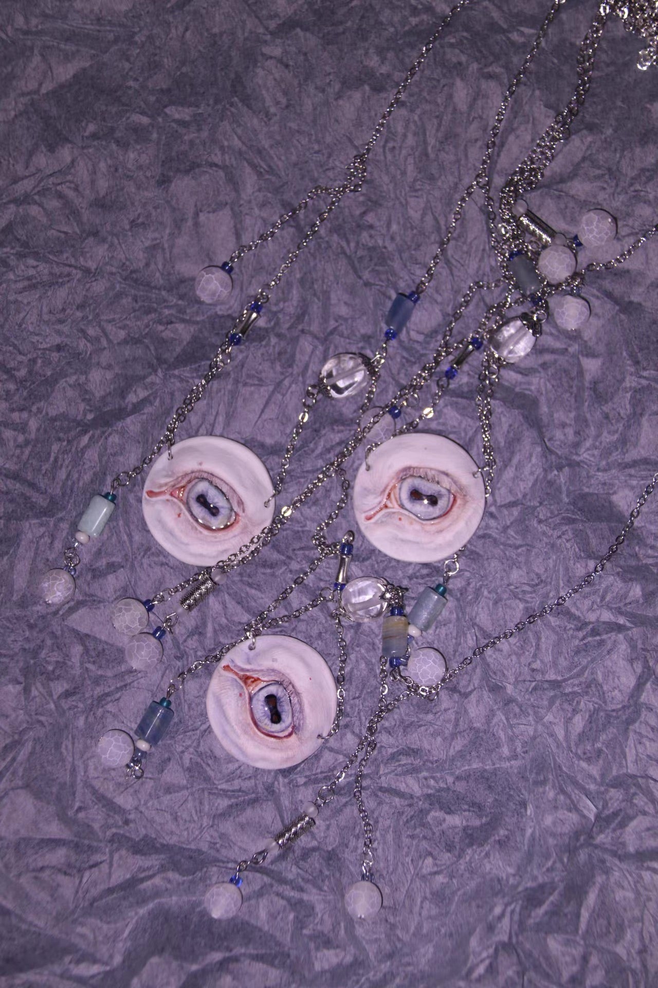 The Unblinking Gaze – Handmade Lamb Eye Necklace - Awhisker