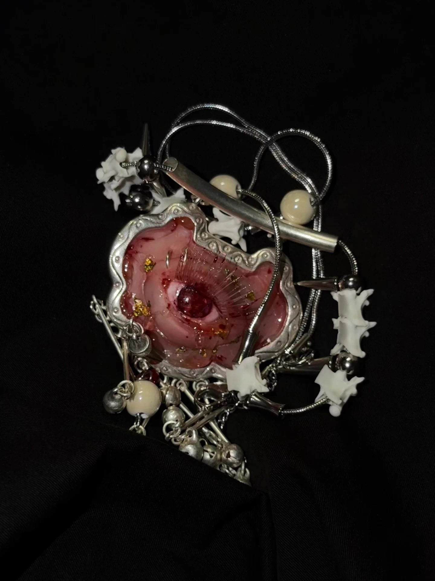 Thornbound Rose | Original Weirdcore Dark Aesthetic Handmade Necklace - Awhisker