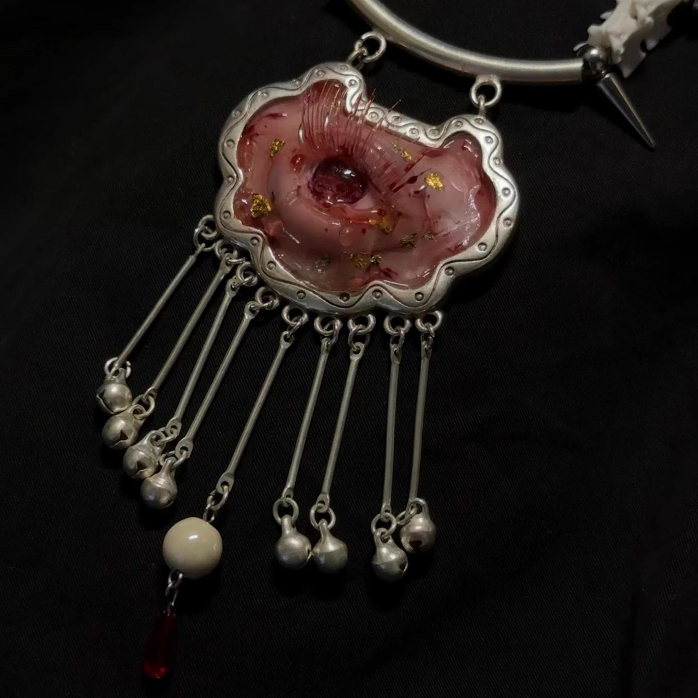 Thornbound Rose | Original Weirdcore Dark Aesthetic Handmade Necklace - Awhisker