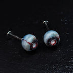 Cinnabar Eye — Necrotic Bloodshot Resin Cartilage Stud Earring - Awhisker