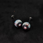 Cinnabar Eye — Necrotic Bloodshot Resin Cartilage Stud Earring - Awhisker