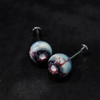 Cinnabar Eye — Necrotic Bloodshot Resin Cartilage Stud Earring - Awhisker