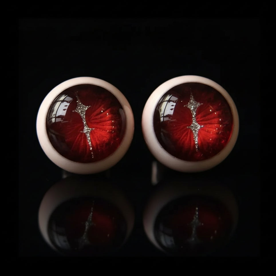 Crimson Corona — Magma Eye Slit Pupil Cartilage Stud Earring - Awhisker