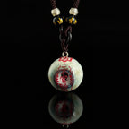 Divine Seal — Celadon Zombie Eye Talisman Pendant Necklace Relic - Awhisker