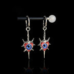 Even My Heart Wears Armor — Gothic Spike Eyeball Heart Drop Earring - Awhisker