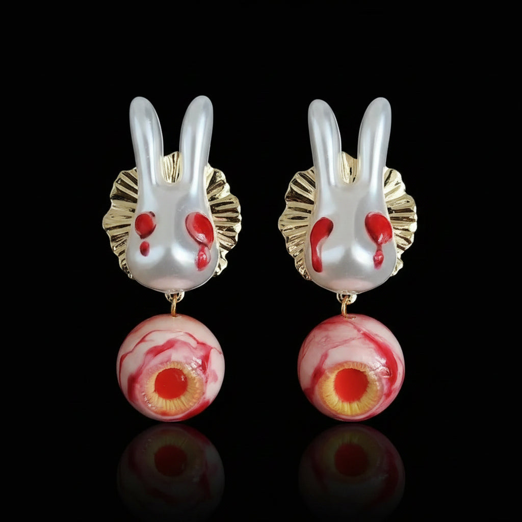 Find the Eye — Bunny Ocular Relic Earring, Dark Fantasy - Awhisker