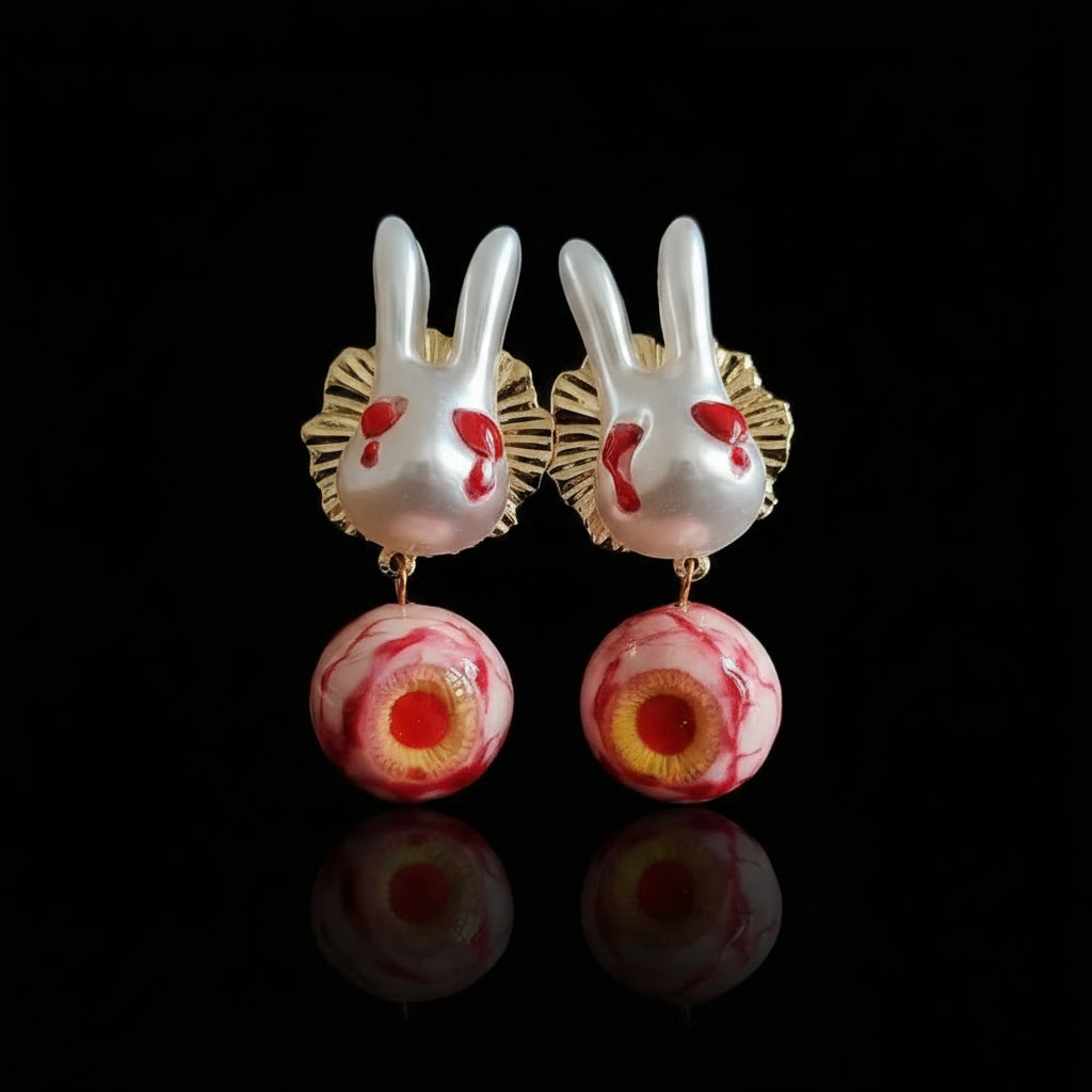 Find the Eye — Bunny Ocular Relic Earring, Dark Fantasy - Awhisker