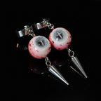 Heaven's Mercy — Cross-Etched Eyeball Spike Drop Earring - Awhisker