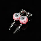 Heaven's Mercy — Cross-Etched Eyeball Spike Drop Earring - Awhisker