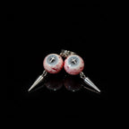 Heaven's Mercy — Cross-Etched Eyeball Spike Drop Earring - Awhisker