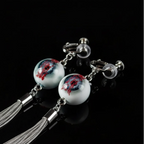 Necrotic Seal — Stygian Eyeball Crimson Talisman Earring - Awhisker
