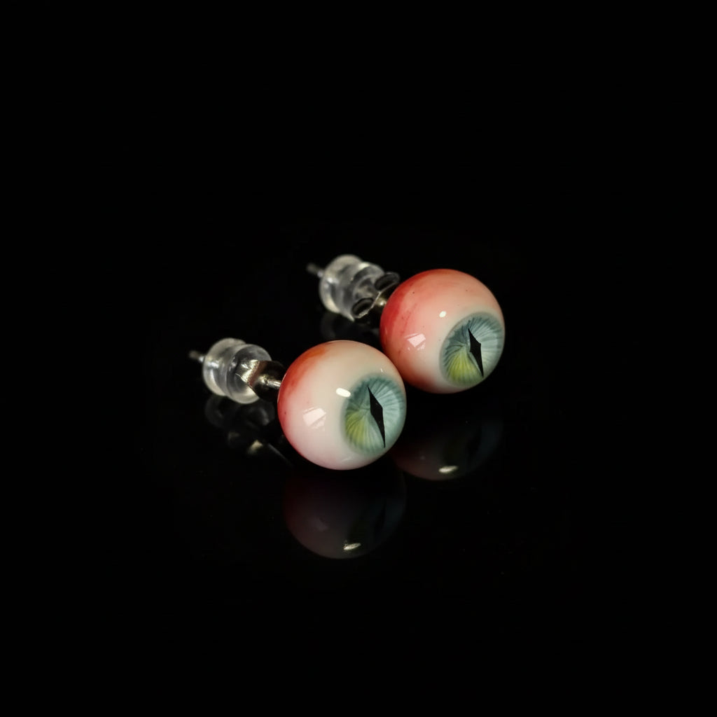 Staring Into the Abyss — Slit-Pupil Eyeball Earring - Awhisker