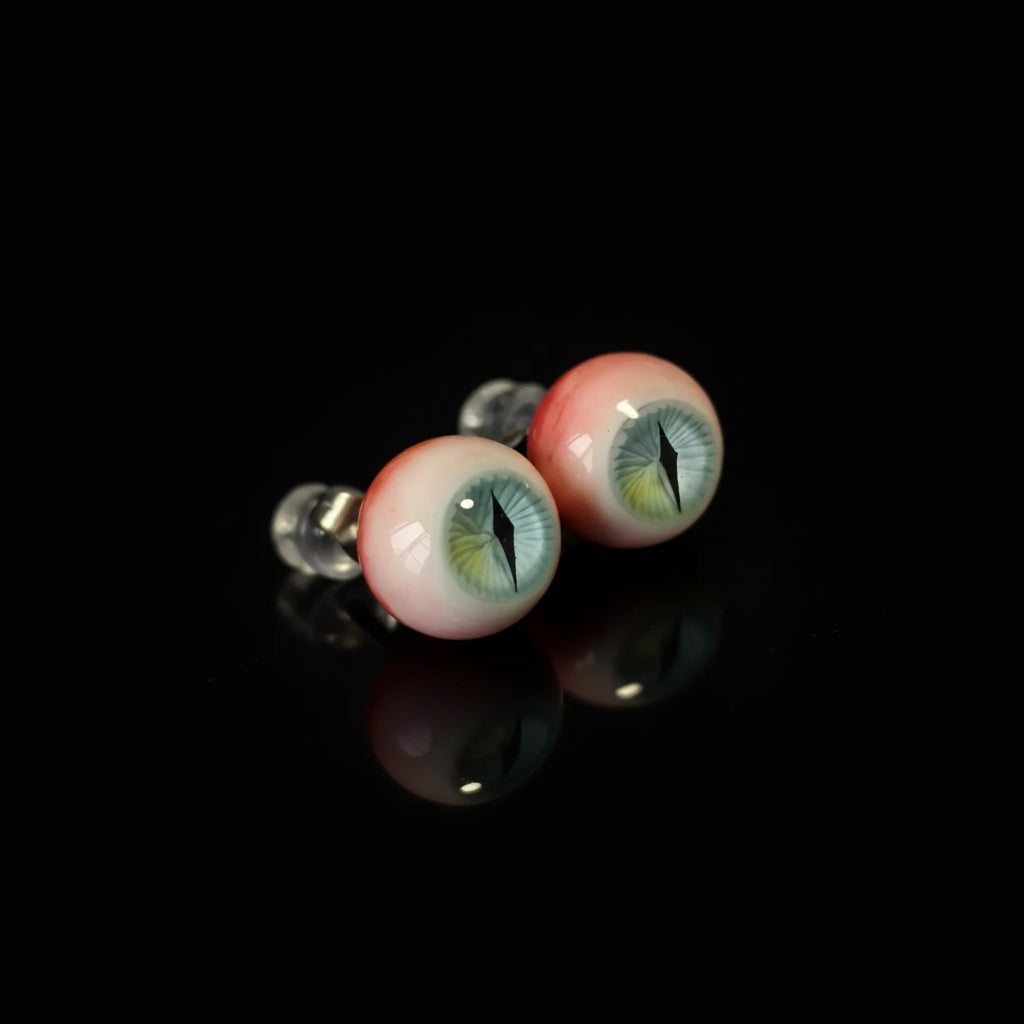 Staring Into the Abyss — Slit-Pupil Eyeball Earring - Awhisker