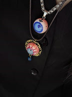 The Apostle's Crimson Tear — Cthulhu Gothic Eyeball Pendant Necklace - Awhisker