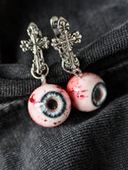 The Ashen Cross — Bloodshot Iris Drop Earring - Awhisker