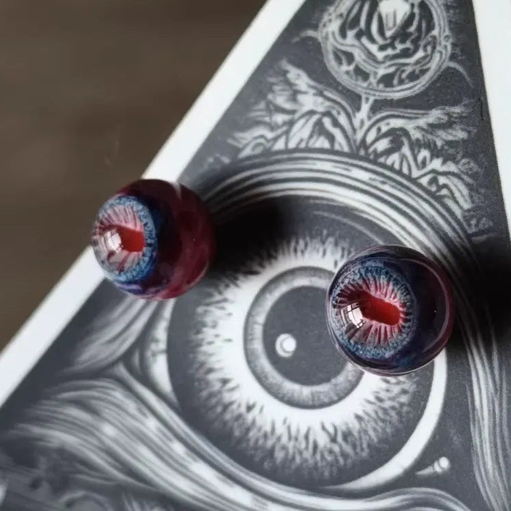 The Caprine Gaze — Cthulhu Goat Pupil Ocular Relic Stud - Awhisker