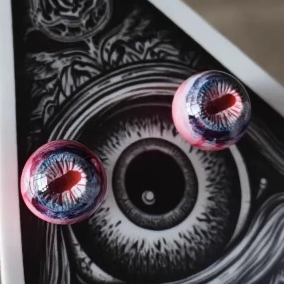 The Caprine Gaze — Cthulhu Goat Pupil Ocular Relic Stud - Awhisker