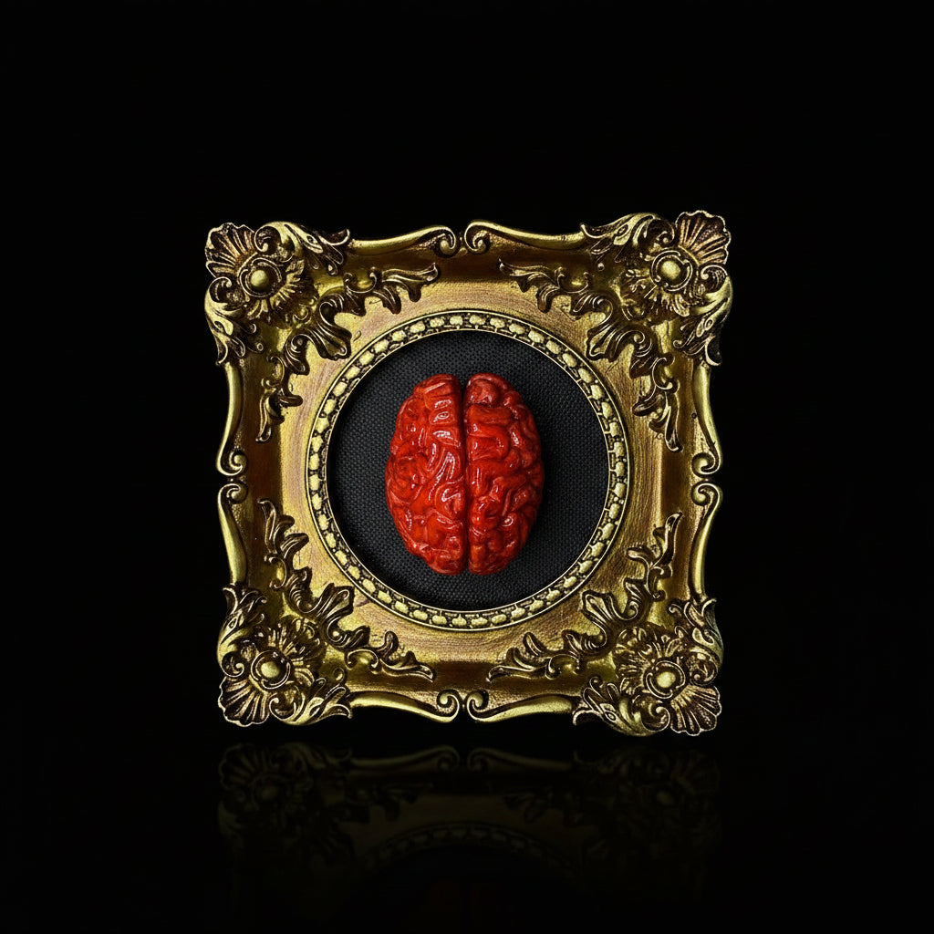 The Cerebral Reliquary — Faux Wet Specimen Brain Sculpture - Awhisker