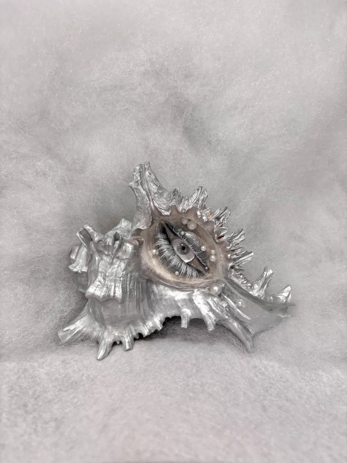 The Conch Eye — Moonwhite Silver Shell Ocular Relic - Awhisker